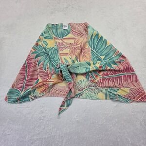 Kenny Flowers Tropical Swim Cover Up Wrap Top Bali Rayon Tie Front Beach